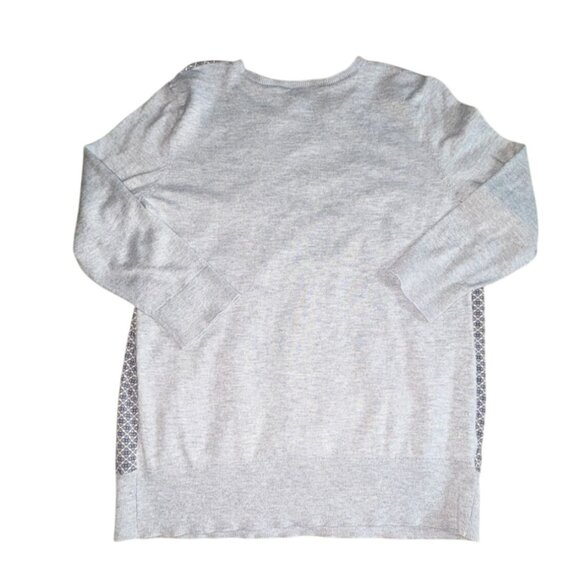 Ann Taylor 3/4 Sleeve Sleeve Knit Blouse W/ Front Panel-Gray-Size M-GUC - Picture 4 of 4